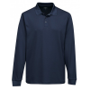 navy long sleeve polo front