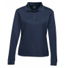 long sleeve women polo navy front