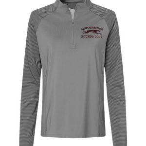 A521 - Adidas Women's Stripe Block Quarter-Zip Pullover