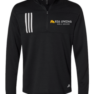 Adidas Men's 3-Stripe Double Knit Quarter-Zip Pullover - A482 - Black