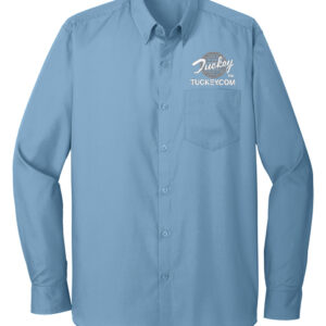 W100  Port Authority® Long Sleeve Carefree Poplin Shirt (TR)