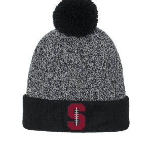 STC68  Sport-Tek® Halftime Heather Pom Beanie
